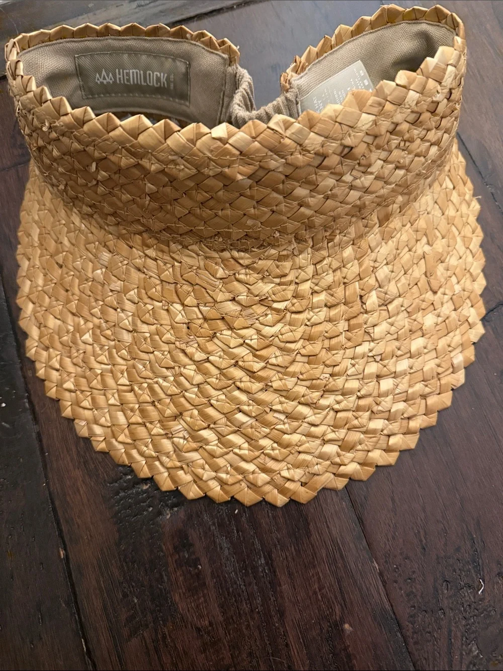 Hemlock Woven Straw Visor - Tan - Picture 1 of 1